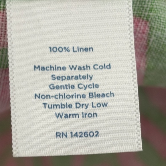 Sail to Sable 100% Linen V Neck Trim Embroidered Tunic Long Sleeve Pink Size XS - Picture 10 of 11